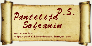 Pantelija Sofranin vizit kartica
